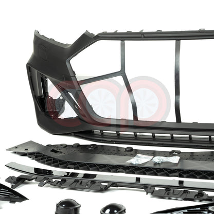 B9 Front Bumper 2023 B9.5 RS5 Bumper V3 B9.5 RS5 Style Grille Black Fame Black Mesh Both Styles Included Non-ACC | Audi B9 A5, S5 | Canadian Auto Performance