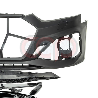 B9 Front Bumper 2023 B9.5 RS5 Bumper V3 B9.5 RS5 Style Grille Black Fame Black Mesh Both Styles Included Non-ACC | Audi B9 A5, S5 | Canadian Auto Performance