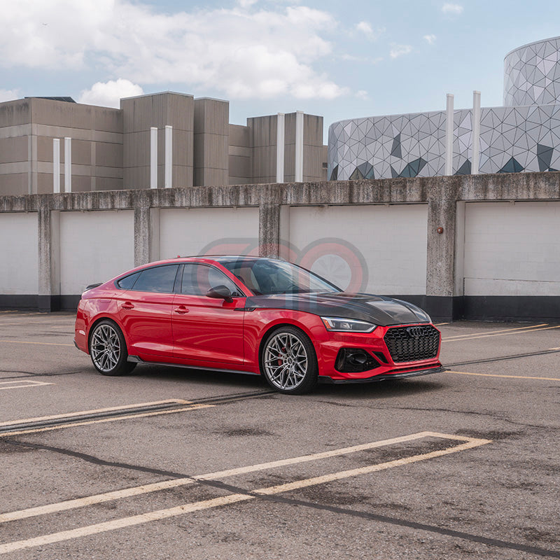 B9 Front Bumper 2023 B9.5 RS5 Bumper V3 B9.5 RS5 Style Grille Black Fame Black Mesh Both Styles Included Non-ACC | Audi B9 A5, S5 | Canadian Auto Performance