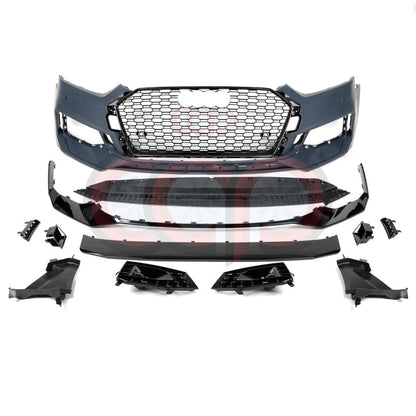 B9 Front Bumper RS5 Bumper V2 RS5 Grille Black Frame Black Mesh Both Styles Included Non-ACC | Audi B9 A5, S5 | Canadian Auto Performance
