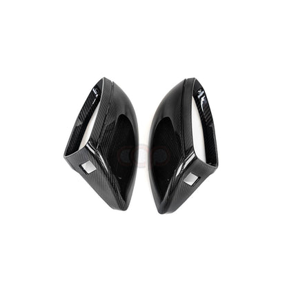 C8/D5 Dry Carbon Fiber Mirror Covers Pair Yes Side Assist | Audi C8/D5 A6, S6, RS6, A7, S7, RS7, A8, S8 | Canadian Auto Performance