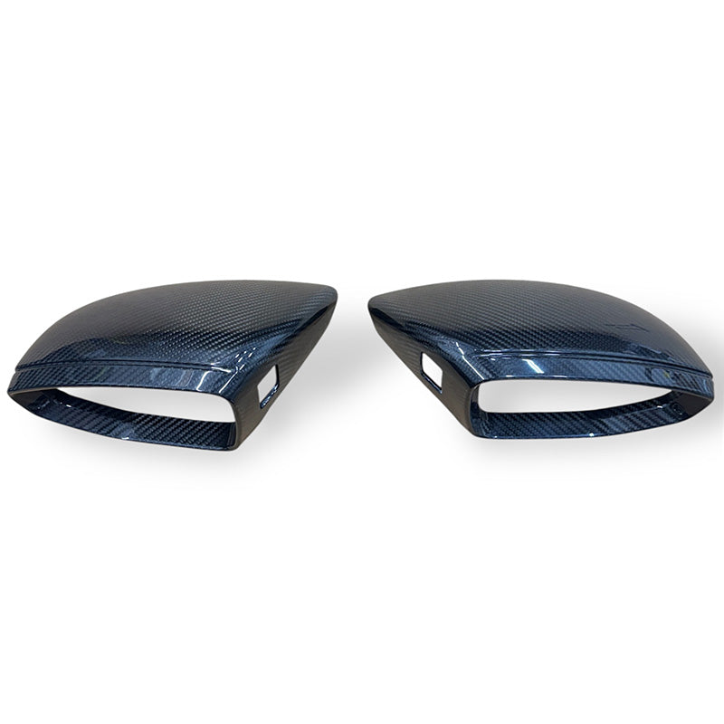 C8/D5 Dry Carbon Fiber Mirror Covers Pair Yes Side Assist | Audi C8/D5 A6, S6, RS6, A7, S7, RS7, A8, S8 | Canadian Auto Performance