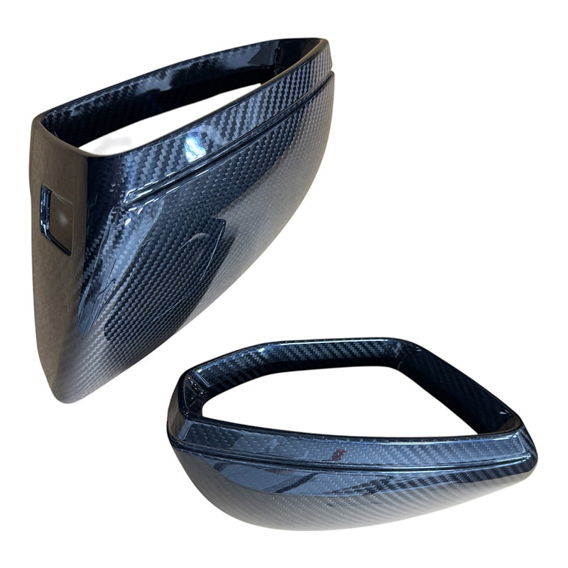 C8/D5 Dry Carbon Fiber Mirror Covers Pair Yes Side Assist | Audi C8/D5 A6, S6, RS6, A7, S7, RS7, A8, S8 | Canadian Auto Performance
