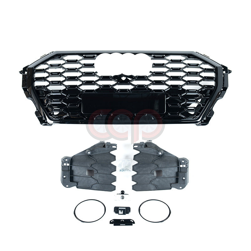 F3 RSQ3 Honeycomb Grille V2 Black Frame Black Mesh | Audi F3 Q3 | Canadian Auto Performance