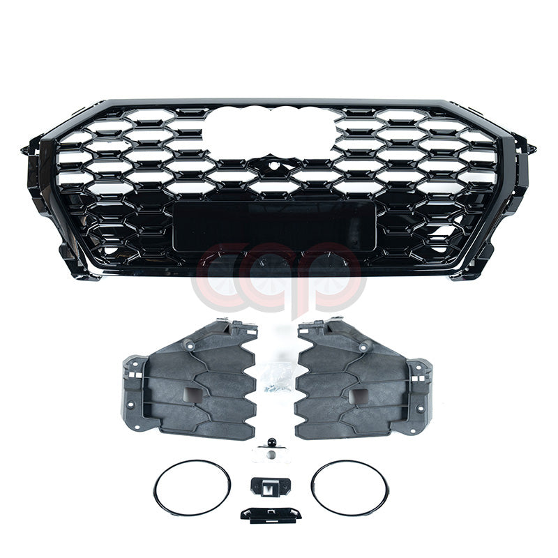 F3 RSQ3 Honeycomb Grille V2 Black Frame Black Mesh | Audi F3 Q3 | Canadian Auto Performance