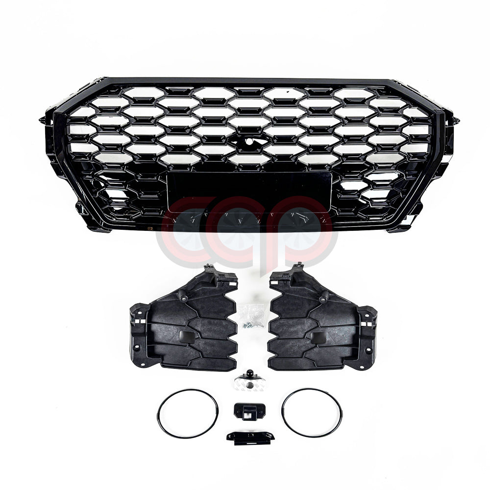 F3 RSQ3 Honeycomb Grille V2 Black Frame Black Mesh | Audi F3 Q3 | Canadian Auto Performance
