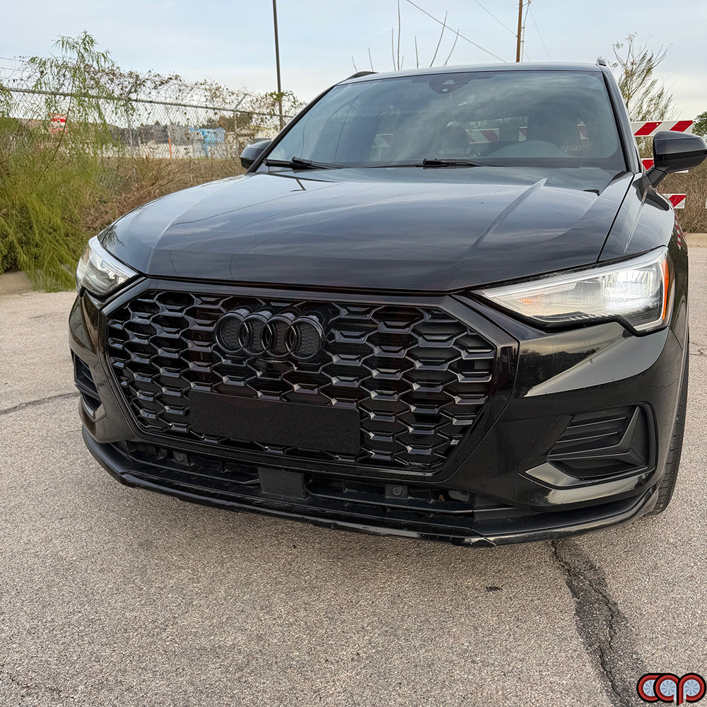 F3 RSQ3 Honeycomb Grille V2 Black Frame Black Mesh | Audi F3 Q3 | Canadian Auto Performance