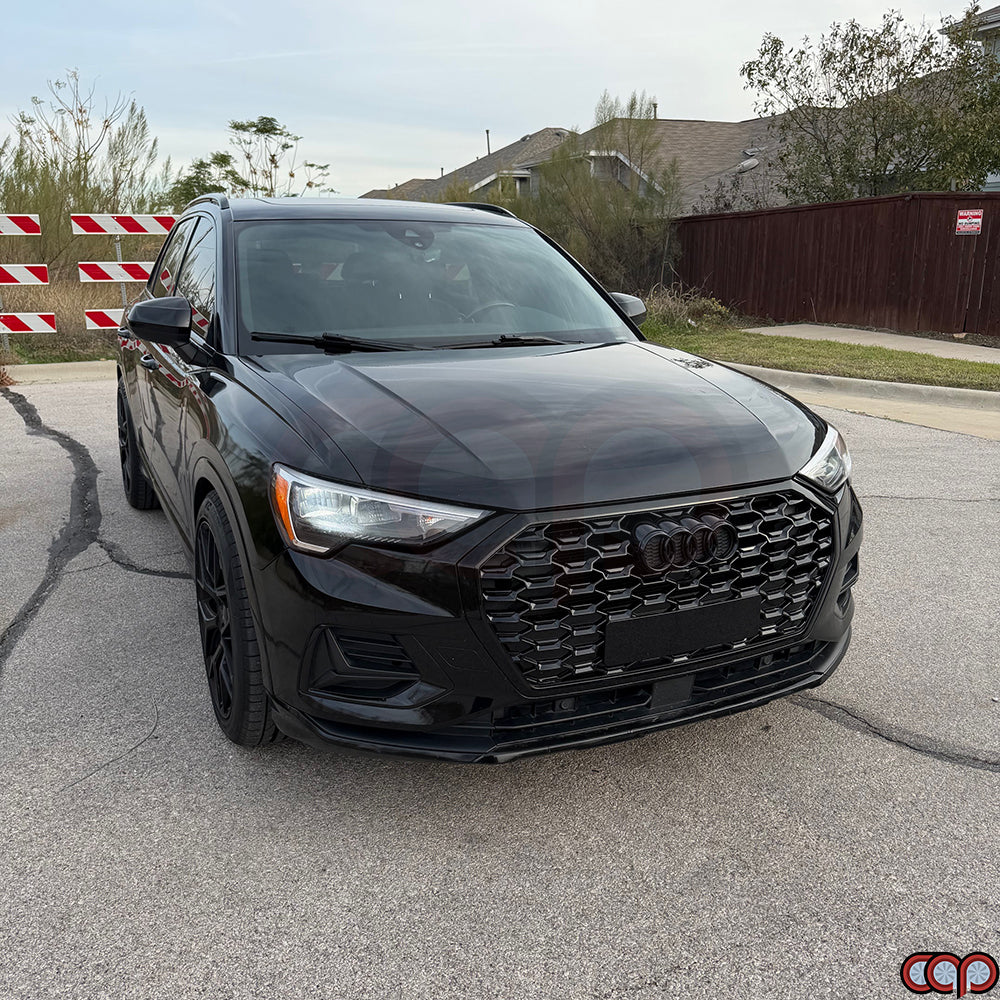 F3 RSQ3 Honeycomb Grille V2 Black Frame Black Mesh | Audi F3 Q3 | Canadian Auto Performance