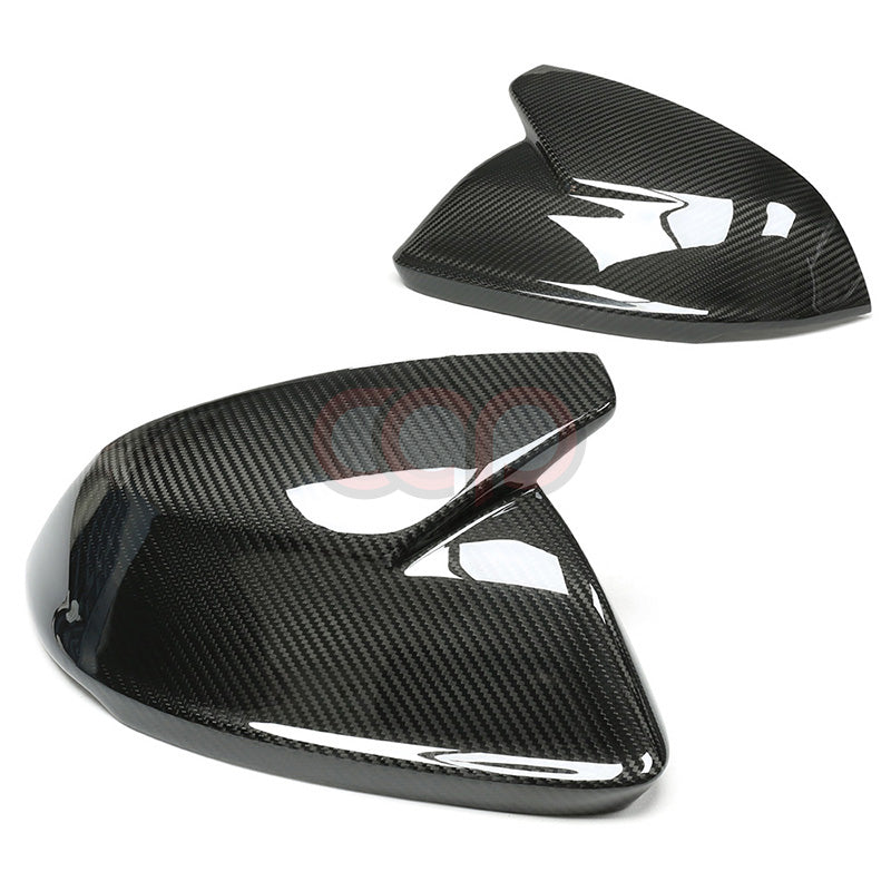 4M B9 Dry Carbon Fiber Stick-On Mirror Covers Pair V2 Side Assist | Audi 4M Q8, SQ8, RSQ8 | Canadian Auto Performance