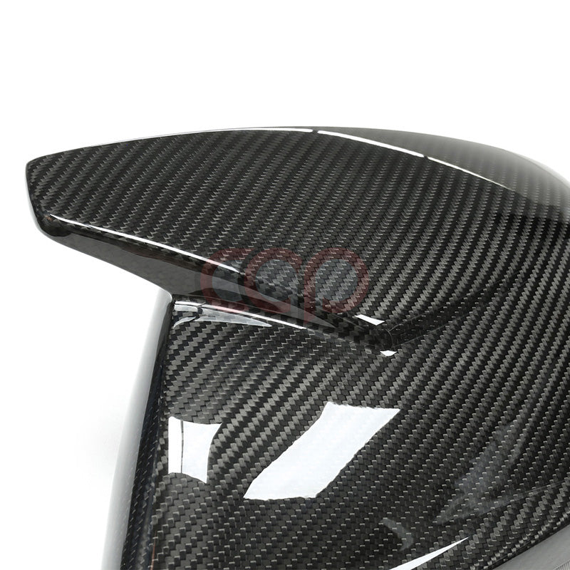 4M B9 Dry Carbon Fiber Stick-On Mirror Covers Pair V2 Side Assist | Audi 4M Q8, SQ8, RSQ8 | Canadian Auto Performance