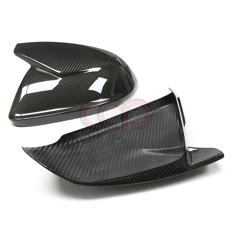 4M B9 Dry Carbon Fiber Stick-On Mirror Covers Pair V2 Side Assist | Audi 4M Q8, SQ8, RSQ8 | Canadian Auto Performance