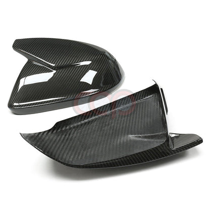 4M B9 Dry Carbon Fiber Stick-On Mirror Covers Pair V2 Side Assist | Audi 4M Q8, SQ8, RSQ8 | Canadian Auto Performance