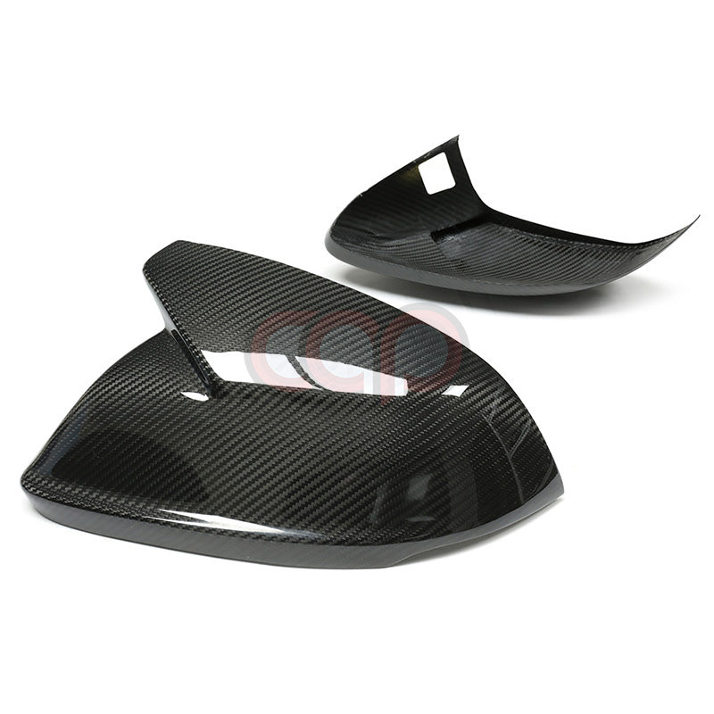 4M B9 Dry Carbon Fiber Stick-On Mirror Covers Pair V2 Side Assist | Audi 4M Q8, SQ8, RSQ8 | Canadian Auto Performance