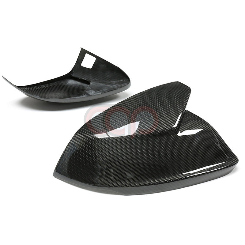 4M B9 Dry Carbon Fiber Stick-On Mirror Covers Pair V2 Side Assist | Audi 4M Q8, SQ8, RSQ8 | Canadian Auto Performance