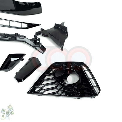 B9.5 Front Bumper RS5 Bumper RS5 Style Grille Black Fame Black Mesh | Audi B9.5 A5, S5 | Canadian Auto Performance