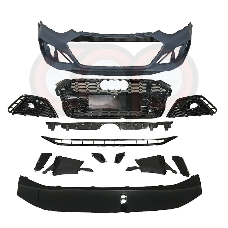 B9.5 Front Bumper RS5 Bumper RS5 Style Grille Black Fame Black Mesh | Audi B9.5 A5, S5 | Canadian Auto Performance