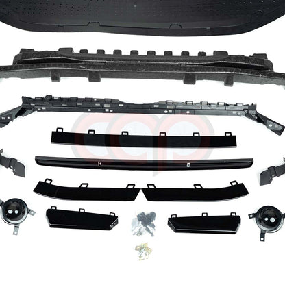 B9.5 Front Bumper RS4 Bumper V1 RS4 Grille Black Frame Black Mesh | Audi B9.5 A4, S4 | Canadian Auto Performance