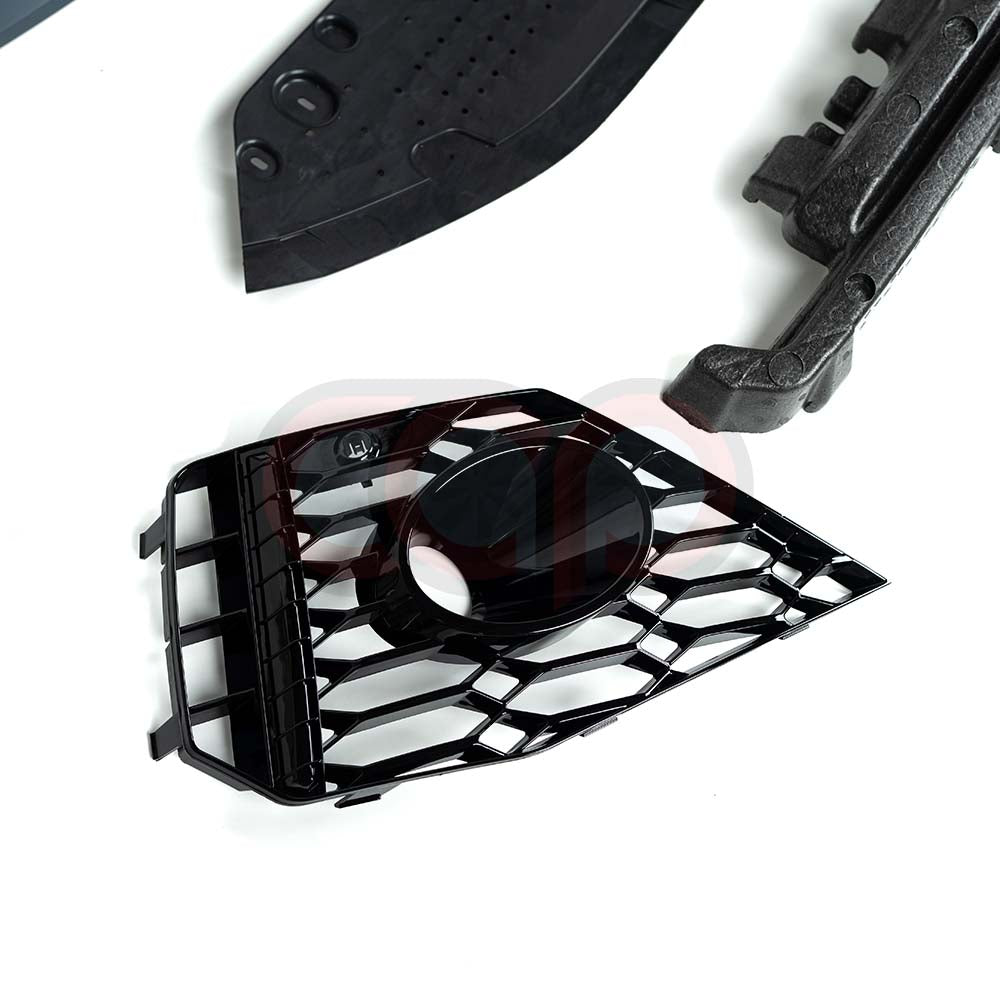 B9.5 Front Bumper RS4 Bumper V1 RS4 Grille Black Frame Black Mesh | Audi B9.5 A4, S4 | Canadian Auto Performance