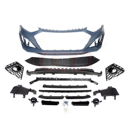 B9.5 Front Bumper RS4 Bumper V1 RS4 Grille Black Frame Black Mesh | Audi B9.5 A4, S4 | Canadian Auto Performance