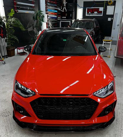 B9.5 Front Bumper RS4 Bumper V1 RS4 Grille Black Frame Black Mesh | Audi B9.5 A4, S4 | Canadian Auto Performance