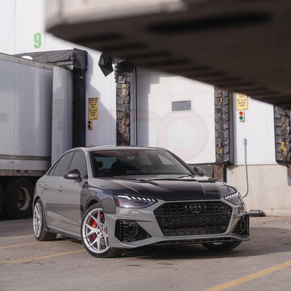 B9.5 Front Bumper RS4 Bumper V1 RS4 Grille Black Frame Black Mesh | Audi B9.5 A4, S4 | Canadian Auto Performance