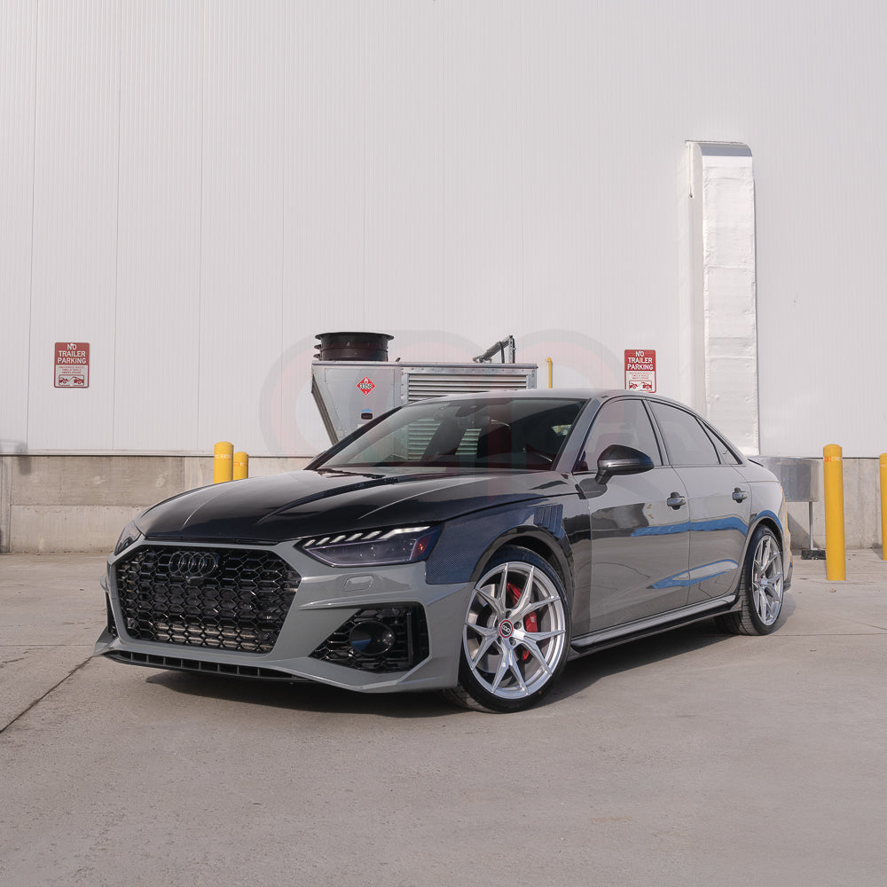 B9.5 Front Bumper RS4 Bumper V1 RS4 Grille Black Frame Black Mesh | Audi B9.5 A4, S4 | Canadian Auto Performance