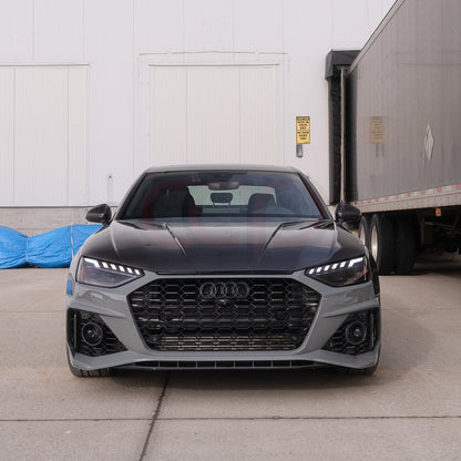 B9.5 Front Bumper RS4 Bumper V1 RS4 Grille Black Frame Black Mesh | Audi B9.5 A4, S4 | Canadian Auto Performance