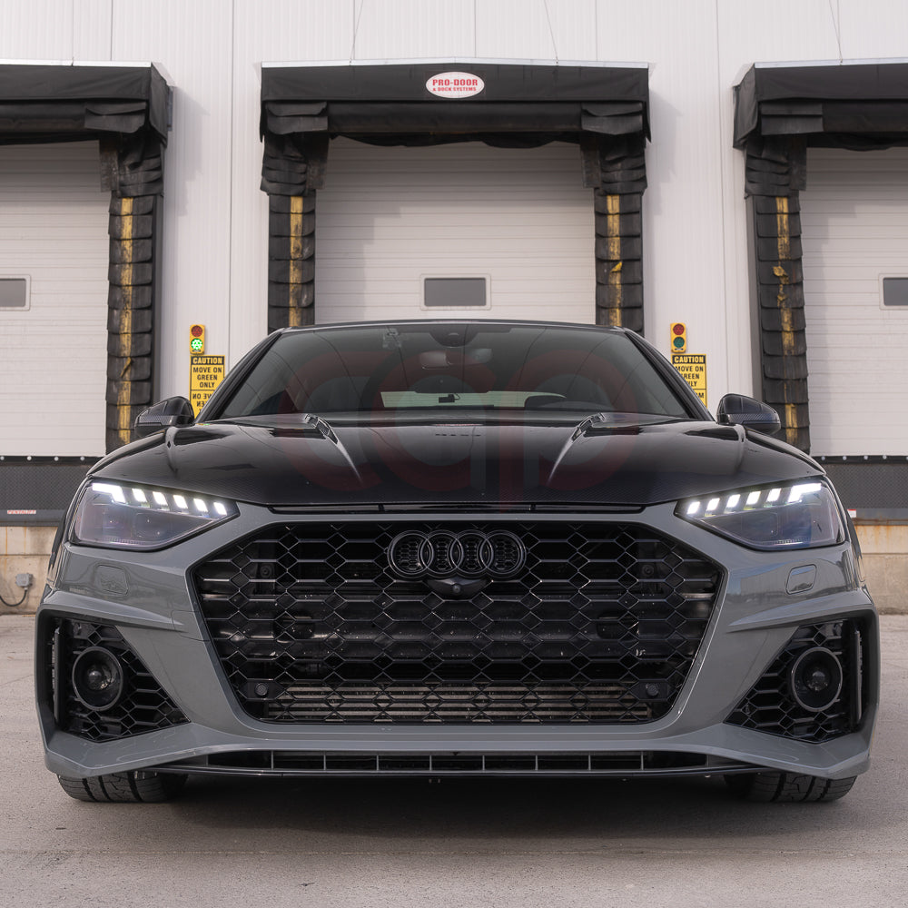 B9.5 Front Bumper RS4 Bumper V1 RS4 Grille Black Frame Black Mesh | Audi B9.5 A4, S4 | Canadian Auto Performance