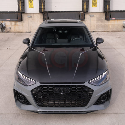 B9.5 Front Bumper RS4 Bumper V1 RS4 Grille Black Frame Black Mesh | Audi B9.5 A4, S4 | Canadian Auto Performance