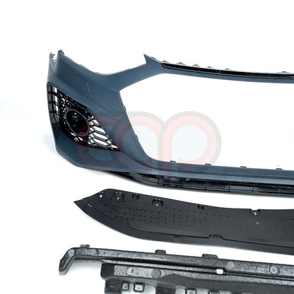 B9.5 Front Bumper RS4 Bumper V1 RS4 Grille Black Frame Black Mesh | Audi B9.5 A4, S4 | Canadian Auto Performance