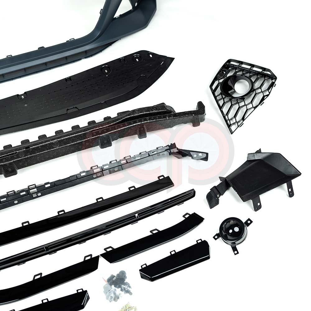 B9.5 Front Bumper RS4 Bumper V1 RS4 Grille Black Frame Black Mesh | Audi B9.5 A4, S4 | Canadian Auto Performance