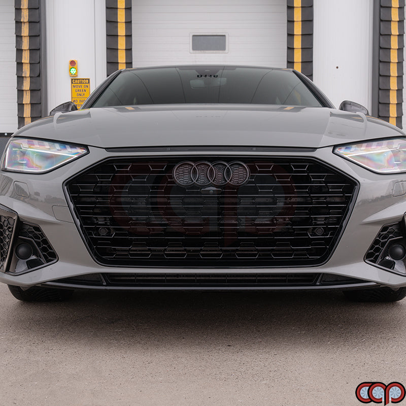 B9.5 RS4 Honeycomb Grille V2 Black Frame Black Honeycomb Mesh or | Audi B9.5 A4 S-Line, S4 | Canadian Auto Performance