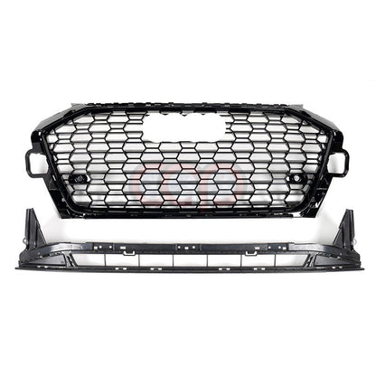 B9.5 RS4 Honeycomb Grille V2 Black Frame Black Honeycomb Mesh or | Audi B9.5 A4 S-Line, S4 | Canadian Auto Performance