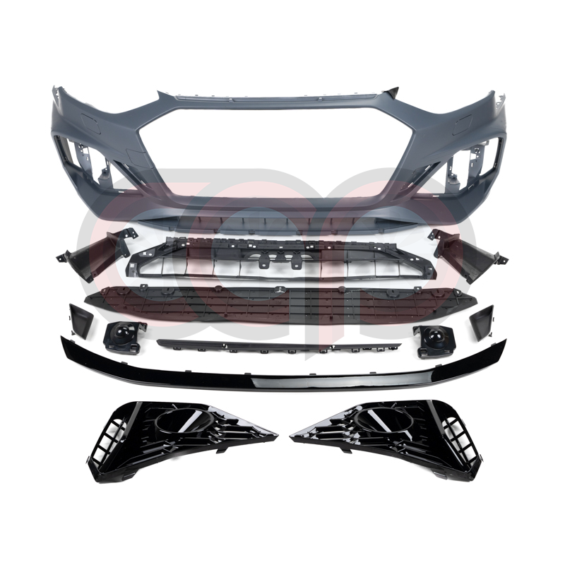 B9.5 Front Bumper RS4 Bumper V2 RS4 Grille Black Frame Black Mesh | Audi B9.5 A4, S4 | Canadian Auto Performance