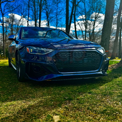 B9.5 Front Bumper RS4 Bumper V2 RS4 Grille Black Frame Black Mesh | Audi B9.5 A4, S4 | Canadian Auto Performance