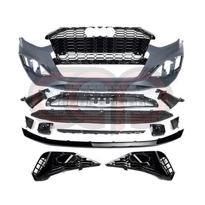 B9.5 Front Bumper RS4 Bumper V2 RS4 Grille Black Frame Black Mesh | Audi B9.5 A4, S4 | Canadian Auto Performance
