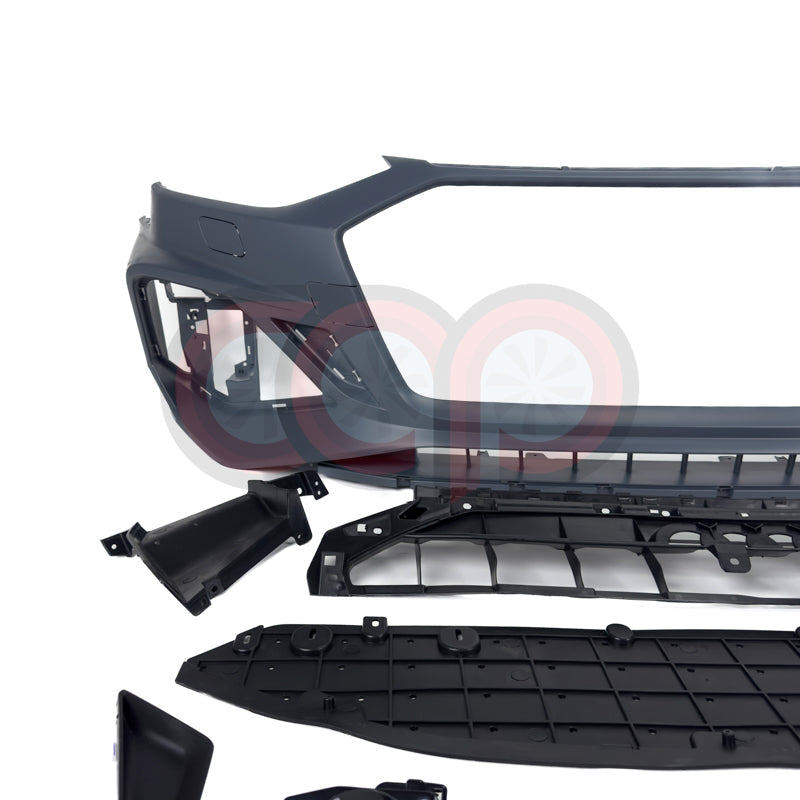 B9.5 Front Bumper RS4 Bumper V2 RS4 Grille Black Frame Black Mesh | Audi B9.5 A4, S4 | Canadian Auto Performance