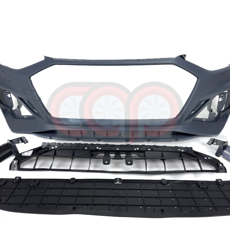 B9.5 Front Bumper RS4 Bumper V2 RS4 Grille Black Frame Black Mesh | Audi B9.5 A4, S4 | Canadian Auto Performance
