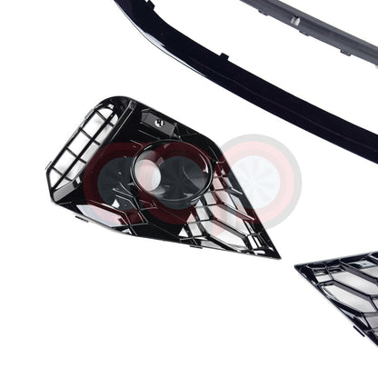 B9.5 Front Bumper RS4 Bumper V2 RS4 Grille Black Frame Black Mesh | Audi B9.5 A4, S4 | Canadian Auto Performance