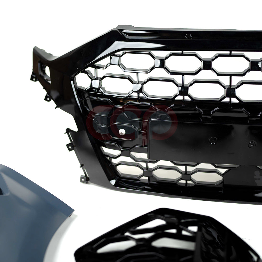 8Y RS3 Style Front Bumper RS3 Grille Black Frame Black Mesh | Audi 8Y A3, S3 | Canadian Auto Performance