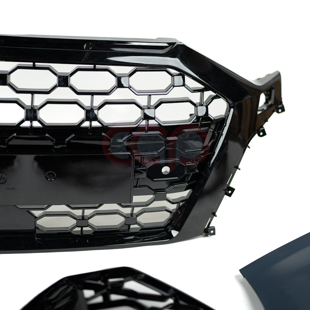 8Y RS3 Style Front Bumper RS3 Grille Black Frame Black Mesh | Audi 8Y A3, S3 | Canadian Auto Performance