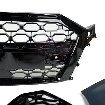 8Y RS3 Style Front Bumper RS3 Grille Black Frame Black Mesh | Audi 8Y A3, S3 | Canadian Auto Performance
