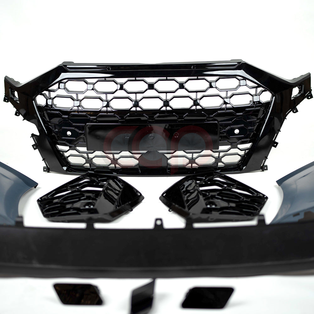 8Y RS3 Style Front Bumper RS3 Grille Black Frame Black Mesh | Audi 8Y A3, S3 | Canadian Auto Performance