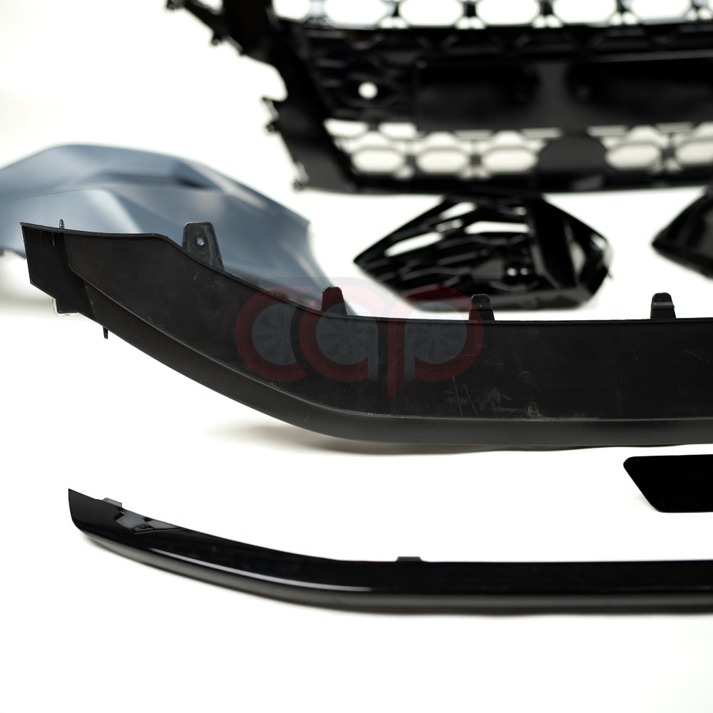 8Y RS3 Style Front Bumper RS3 Grille Black Frame Black Mesh | Audi 8Y A3, S3 | Canadian Auto Performance