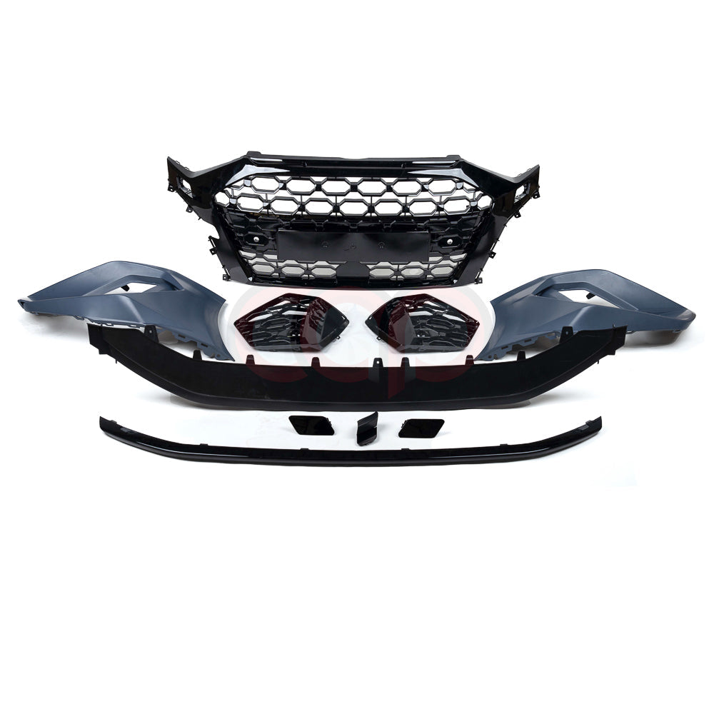 8Y RS3 Style Front Bumper RS3 Grille Black Frame Black Mesh | Audi 8Y A3, S3 | Canadian Auto Performance