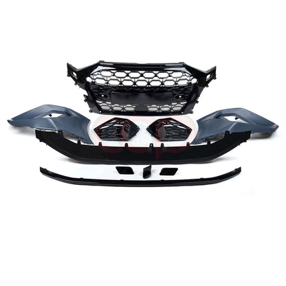 8Y RS3 Style Front Bumper RS3 Grille Black Frame Black Mesh | Audi 8Y A3, S3 | Canadian Auto Performance