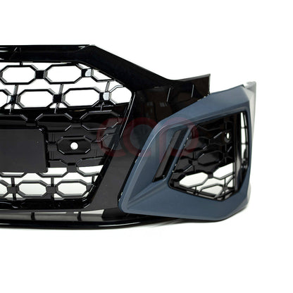 8Y RS3 Style Front Bumper RS3 Grille Black Frame Black Mesh | Audi 8Y A3, S3 | Canadian Auto Performance
