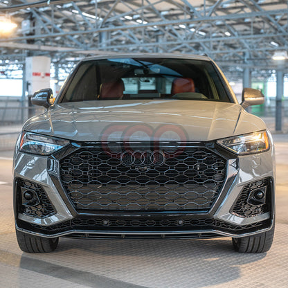 B9.5/FY.5 Front Bumper RS RSQ5 RSQ8 Style RS Plain Grille Black Frame Black Mesh | Audi B9.5/FY.5 Q5 Non S-Line SUV, Q5 S-Line SUV, SQ5 SUV, Q5 Sportback, SQ5 Sportback | Canadian Auto Performance