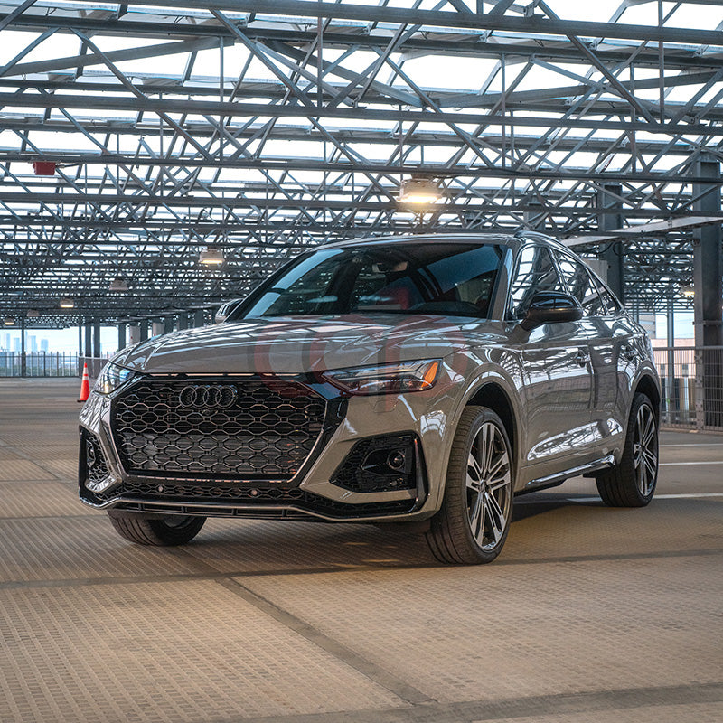 B9.5/FY.5 Front Bumper RS RSQ5 RSQ8 Style RS Plain Grille Black Frame Black Mesh | Audi B9.5/FY.5 Q5 Non S-Line SUV, Q5 S-Line SUV, SQ5 SUV, Q5 Sportback, SQ5 Sportback | Canadian Auto Performance
