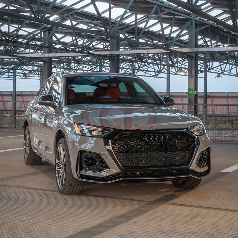 B9.5/FY.5 Front Bumper RS RSQ5 RSQ8 Style RS Plain Grille Black Frame Black Mesh | Audi B9.5/FY.5 Q5 Non S-Line SUV, Q5 S-Line SUV, SQ5 SUV, Q5 Sportback, SQ5 Sportback | Canadian Auto Performance